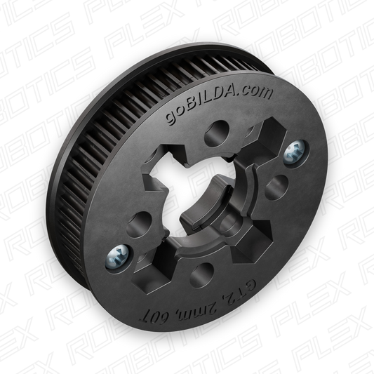 2mm Pitch GT2 Hub-Mount Timing Belt Pulley (14mm Bore, 60 Tooth)