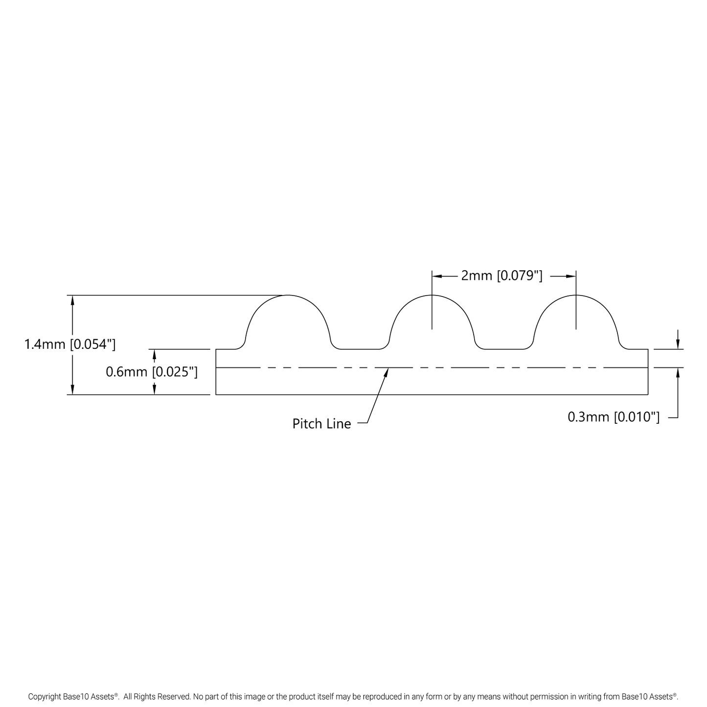 2mm Pitch GT2 Timing Belt (6mm Width)