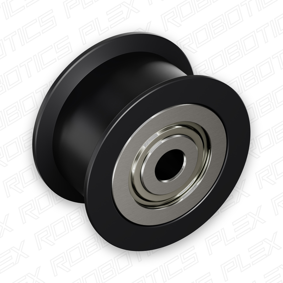 Dual-Bearing Timing Belt Idler Pulley (4mm Bore, 18.5mm Diameter, 9.5mm Inside Width)