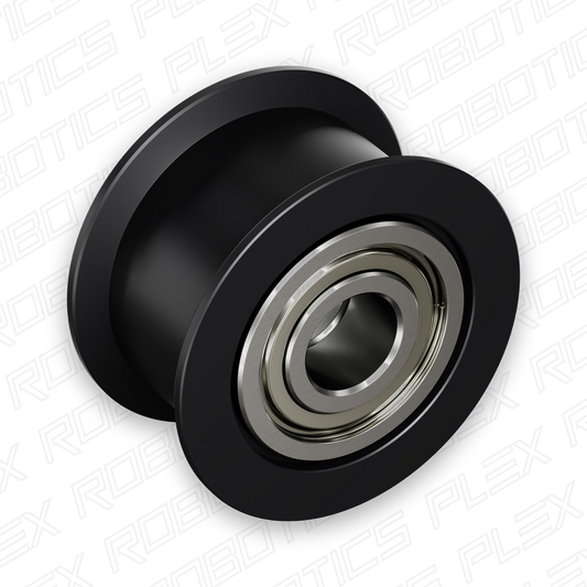 Dual-Bearing Timing Belt Idler Pulley (6mm Bore, 18.5mm Diameter, 9.5mm Inside Width)