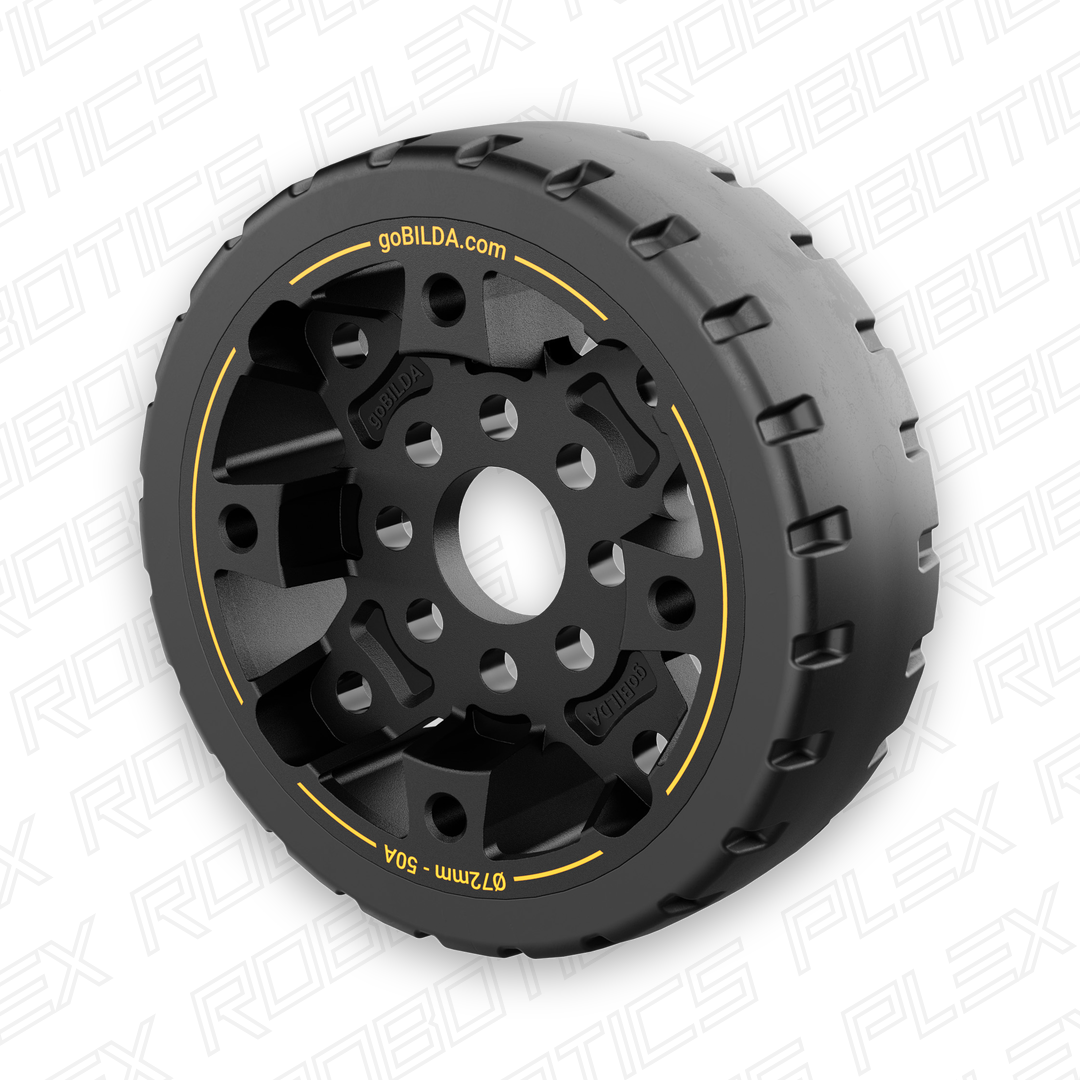 Hogback Traction Wheel (72mm Diameter, 50A Durometer)