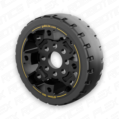Hogback Traction Wheel (72mm Diameter, 50A Durometer)