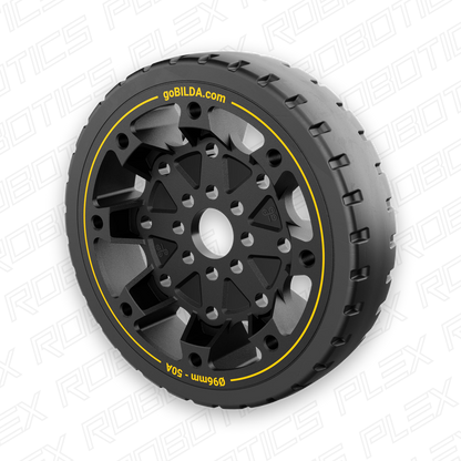 Hogback Traction Wheel (96mm Diameter, 50A Durometer)