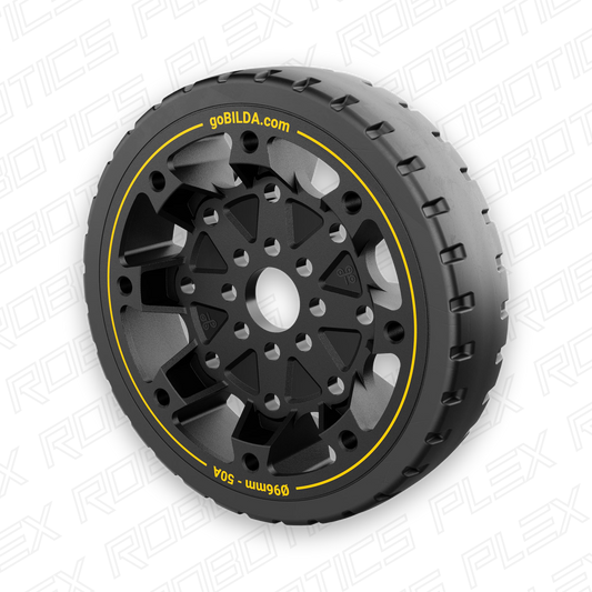 Hogback Traction Wheel (96mm Diameter, 50A Durometer)