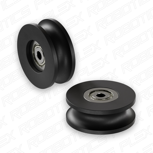 U-Wheel (8mm Groove, 4mm ID Bearings, 32mm Diameter) - 2 Pack