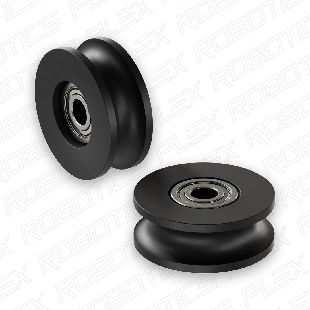 U-Wheel (8mm Groove, 6mm ID Bearings, 32mm Diameter) - 2 Pack