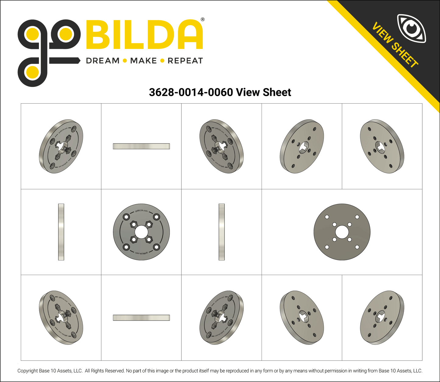 Steel Flywheel (60mm Diameter, 115g, 551 g·cm²)