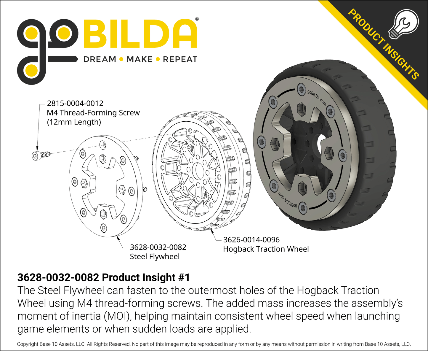 Steel Flywheel (82mm Diameter, 152g, 840 g·cm²)