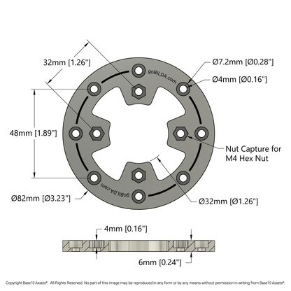 Steel Flywheel (82mm Diameter, 152g, 840 g·cm²)