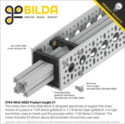 goRAIL® Slide-Block (43-2) - 2 Pack