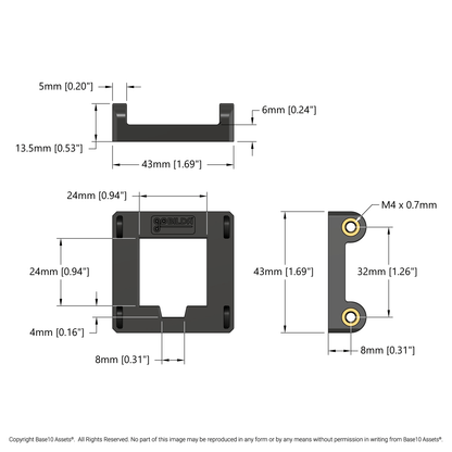 goRAIL® Slide-Block (43-2) - 2 Pack