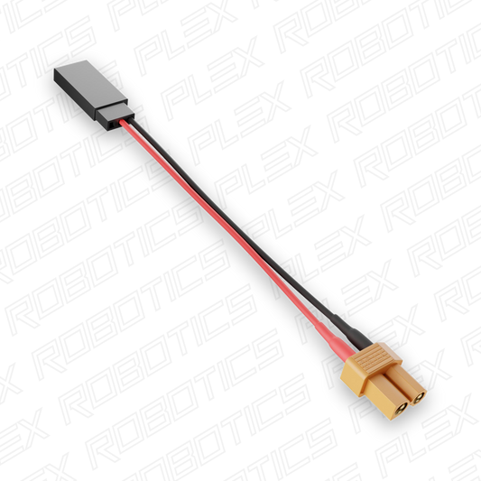 XT30 [MH-FC] to 2-Pos TJC8 Power Connector [FH-MC] Adaptor (60mm Length)