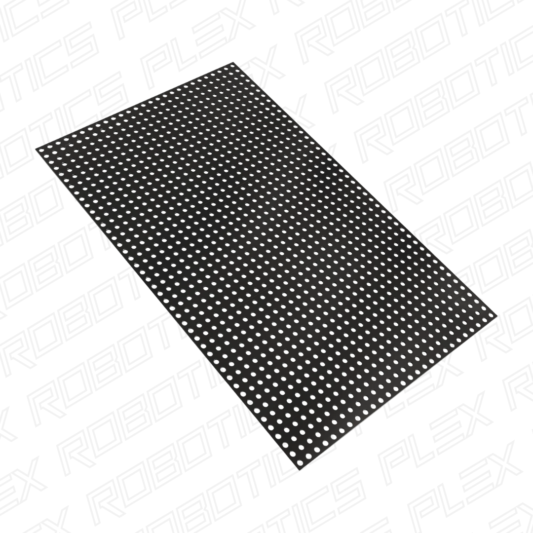 Transparent Black Polycarbonate Grid Plate (1.5mm Thickness, 27 x 44 Hole, 216 x 352mm)