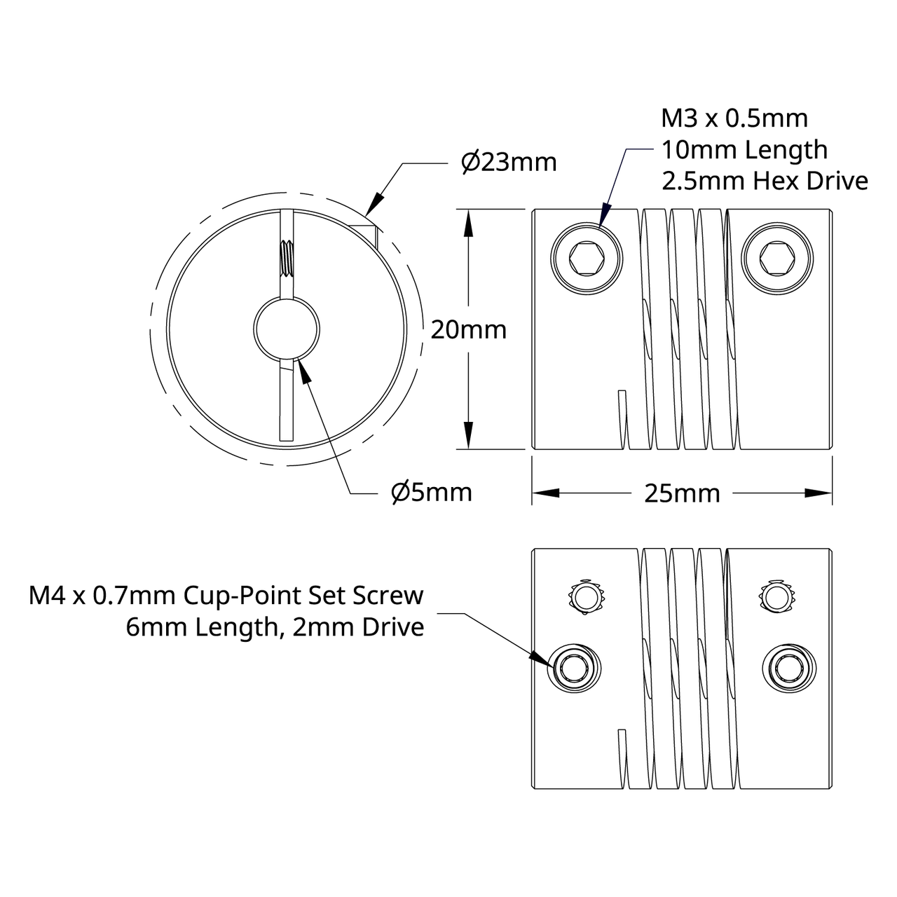 4002 Series Flexible Clamping Shaft Coupler