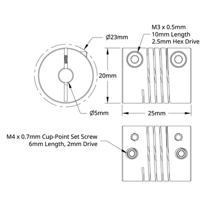 4002 Series Flexible Clamping Shaft Coupler