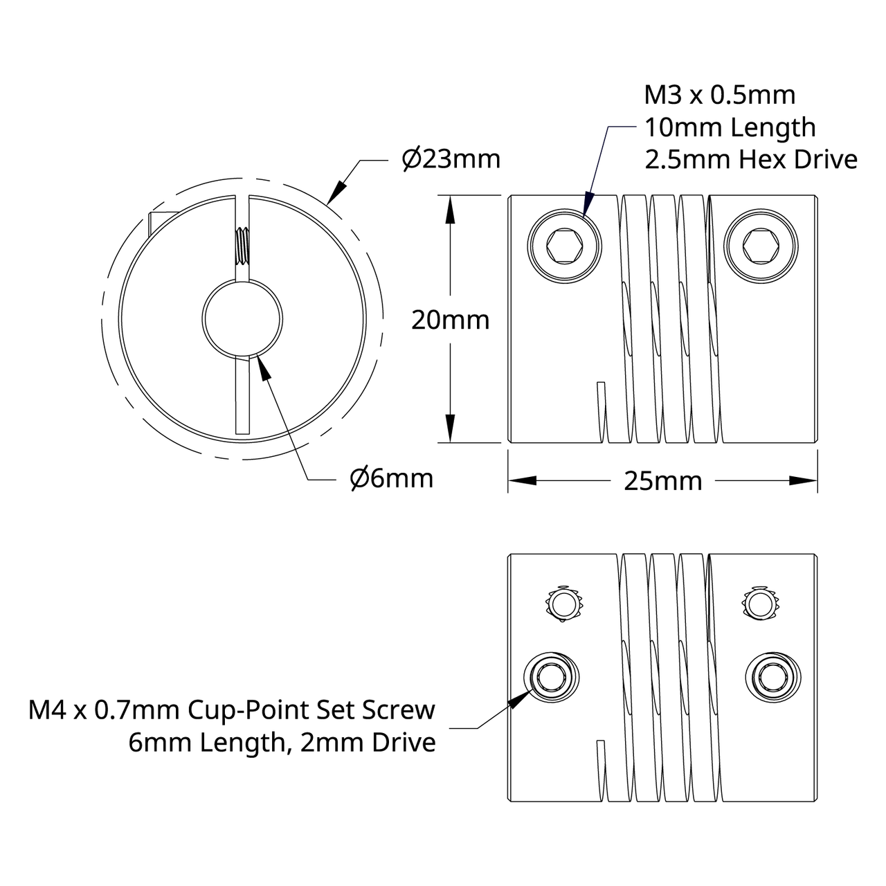 4002 Series Flexible Clamping Shaft Coupler