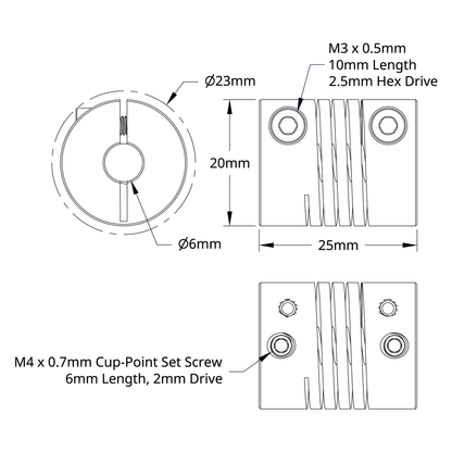 4002 Series Flexible Clamping Shaft Coupler