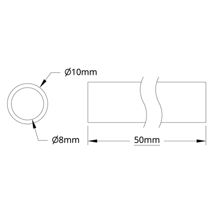 4100 Series Aluminum Tube (8mm ID x 10mm OD)