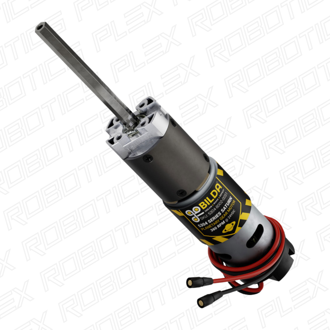 5304 Series Saturn Planetary Gear Motor (80mm Length 8mm REX™ Shaft, 3.3 - 5V Encoder)