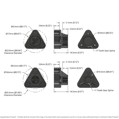1:1 Conversion Kit for 19.2:1 Ratio Gearbox