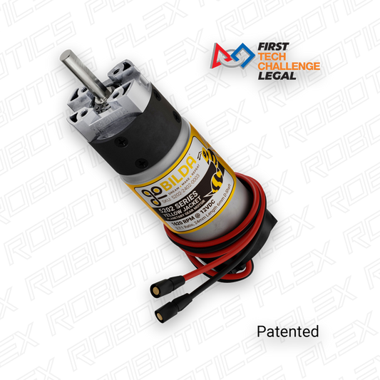 5202 Series Yellow Jacket Planetary Gear Motor (3.7:1 Ratio, 24mm Length 6mm D-Shaft, 1620 RPM, ⌀36mm Gearbox, 3.3 - 5V Encoder)