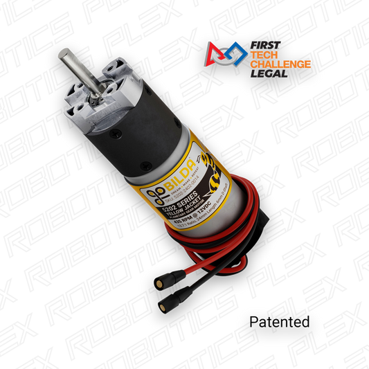 5202 Series Yellow Jacket Planetary Gear Motor (13.7:1 Ratio, 24mm Length 6mm D-Shaft, 435 RPM, ⌀36mm Gearbox, 3.3 - 5V Encoder)