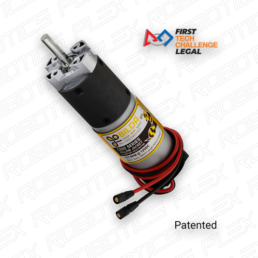 5202 Series Yellow Jacket Planetary Gear Motor (50.9:1 Ratio, 24mm Length 6mm D-Shaft, 117 RPM, ⌀36mm Gearbox, 3.3 - 5V Encoder)