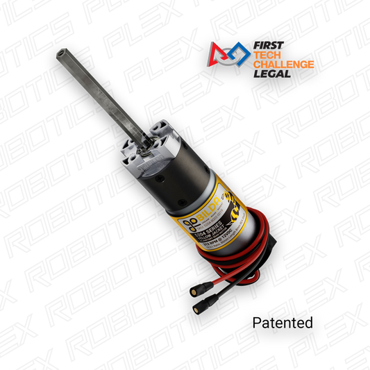 5204 Series Yellow Jacket Planetary Gear Motor (19.2:1 Ratio, 80mm Length 8mm REX® Shaft, 312 RPM, 3.3 - 5V Encoder)