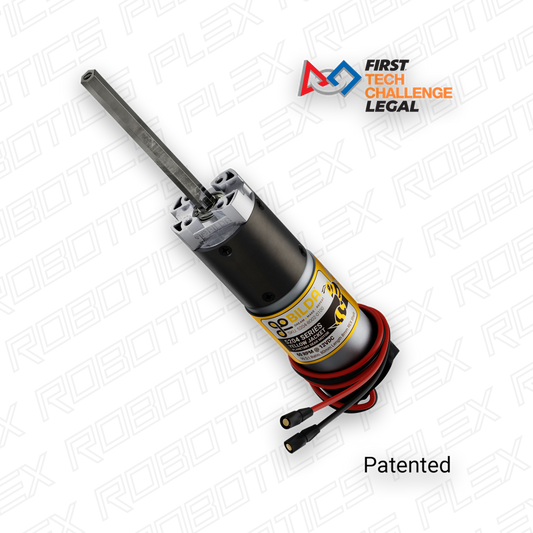 5204 Series Yellow Jacket Planetary Gear Motor (99.5:1 Ratio, 80mm Length 8mm REX® Shaft, 60 RPM, 3.3 - 5V Encoder)