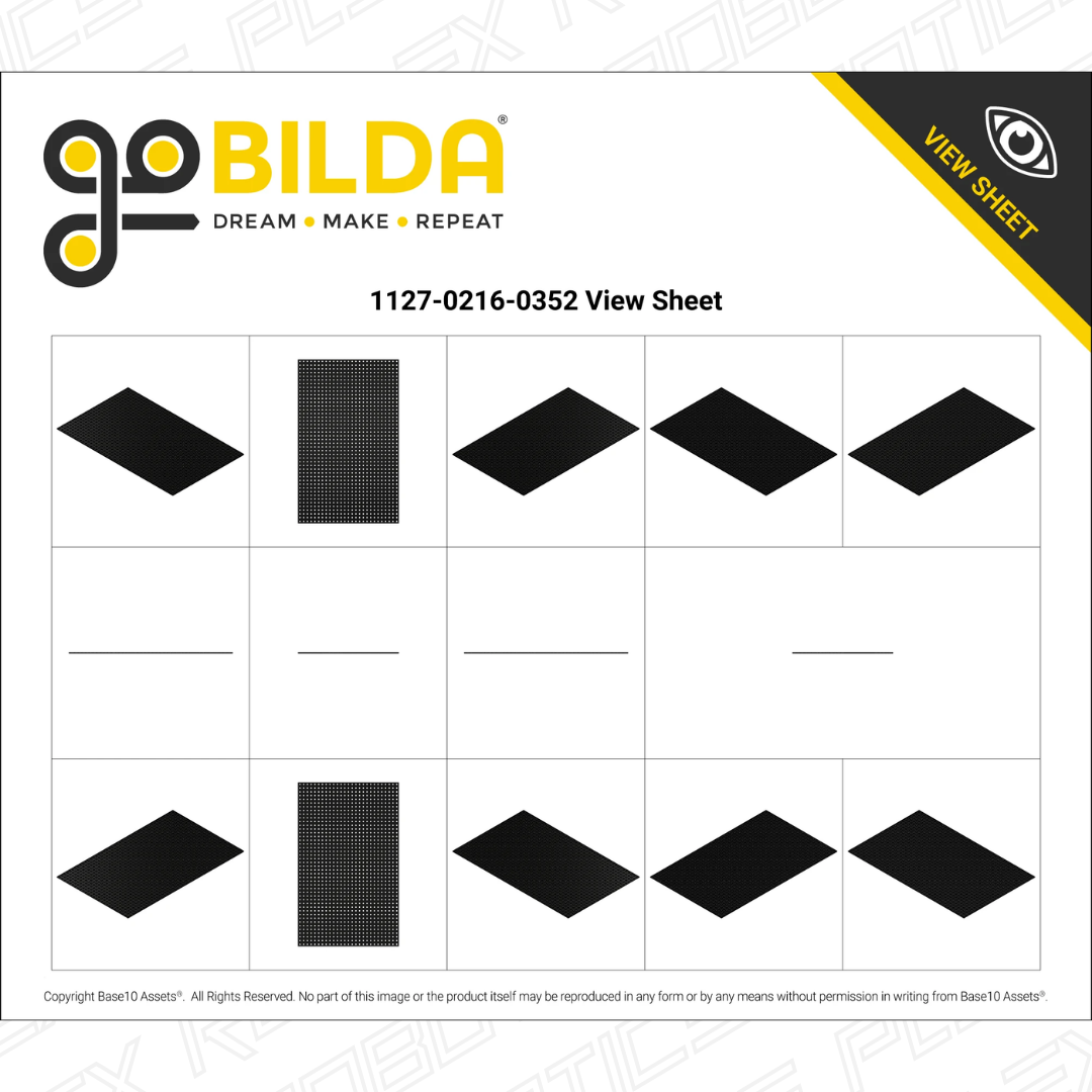 Transparent Black Polycarbonate Grid Plate (1.5mm Thickness, 27 x 44 Hole, 216 x 352mm)