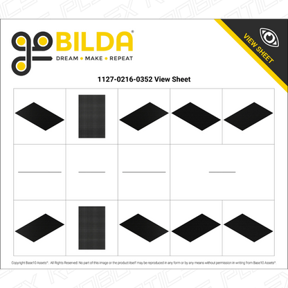 Transparent Black Polycarbonate Grid Plate (1.5mm Thickness, 27 x 44 Hole, 216 x 352mm)