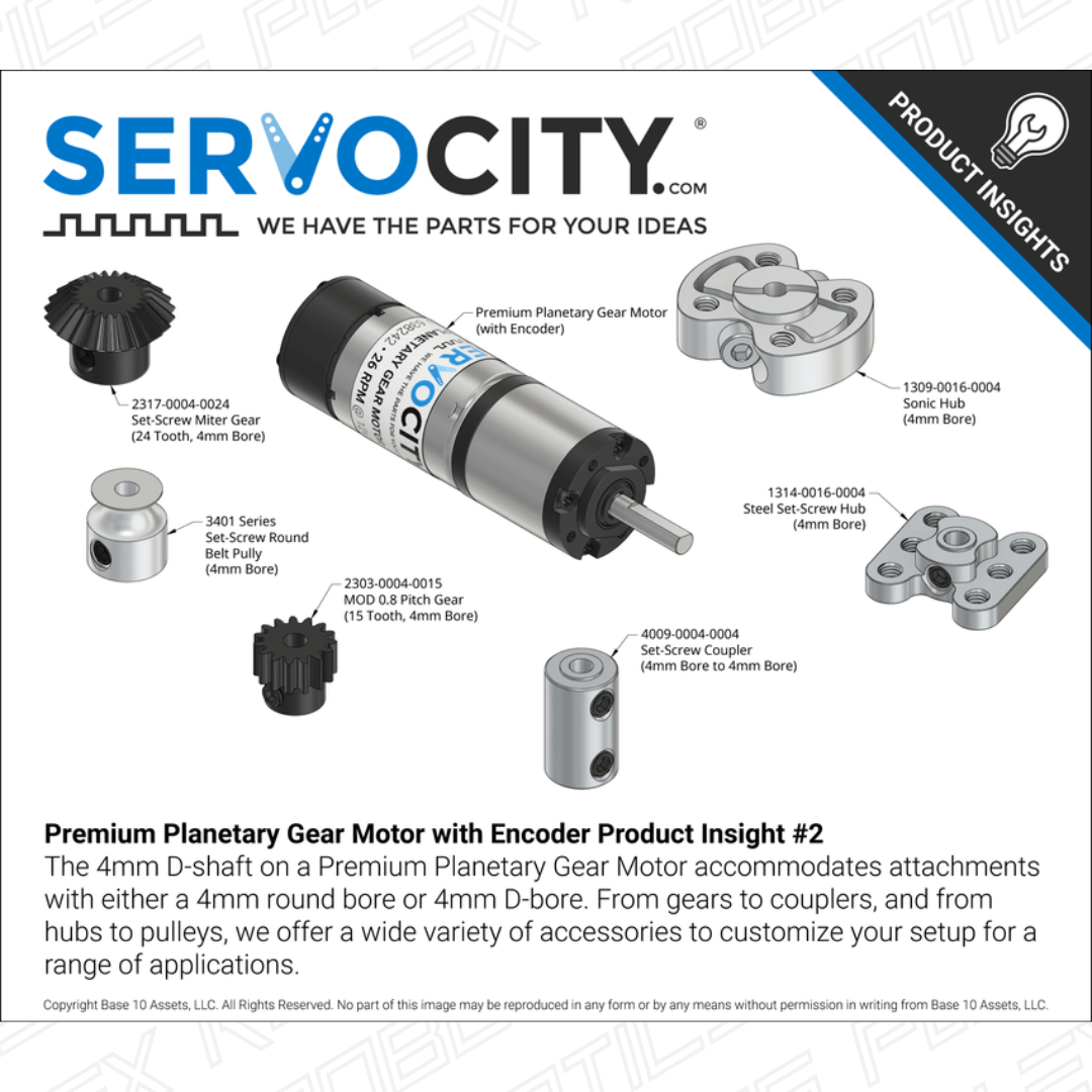 Premium Planetary Gear Motor w/ Encoder