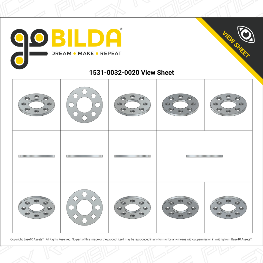 Steel Pattern Spacer (14mm Bore, 32mm OD, 2mm Thickness) - 2 Pack