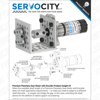Premium Planetary Gear Motor w/ Encoder