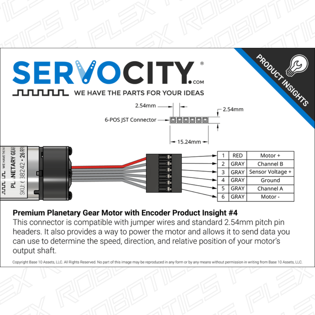 Premium Planetary Gear Motor w/ Encoder