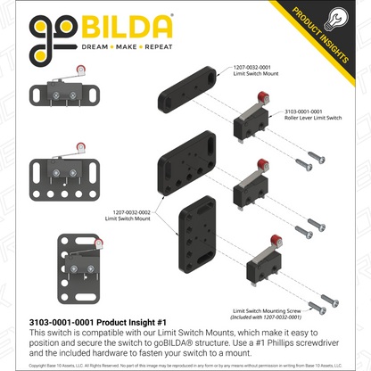 Micro Limit Switch - 2 Pack