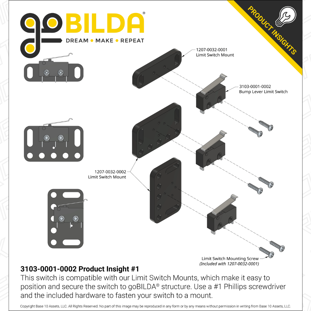 Micro Limit Switch - 2 Pack