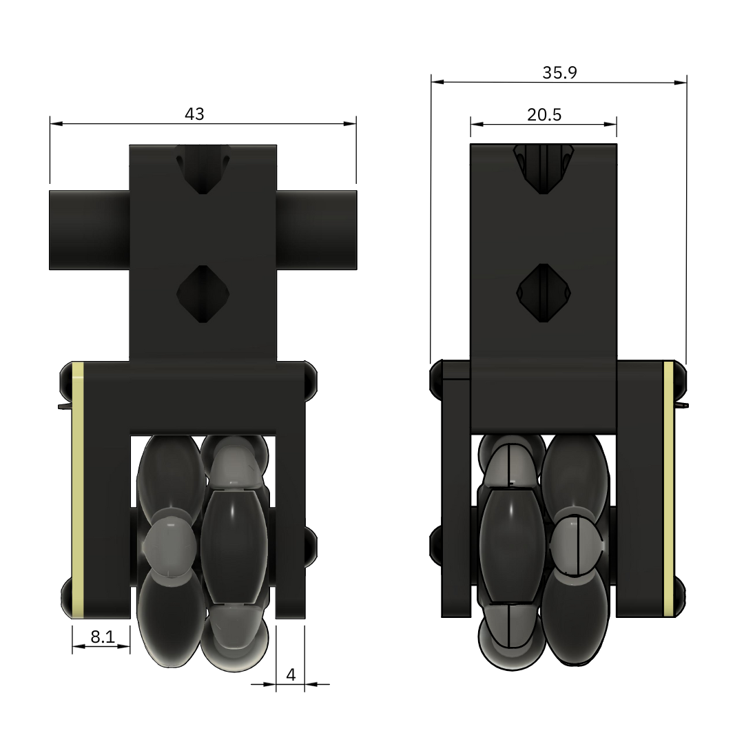 REVOLUX Odometry Pod (35mm Omni Wheel)