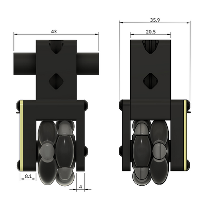 REVOLUX Odometry Pod (35mm Omni Wheel)