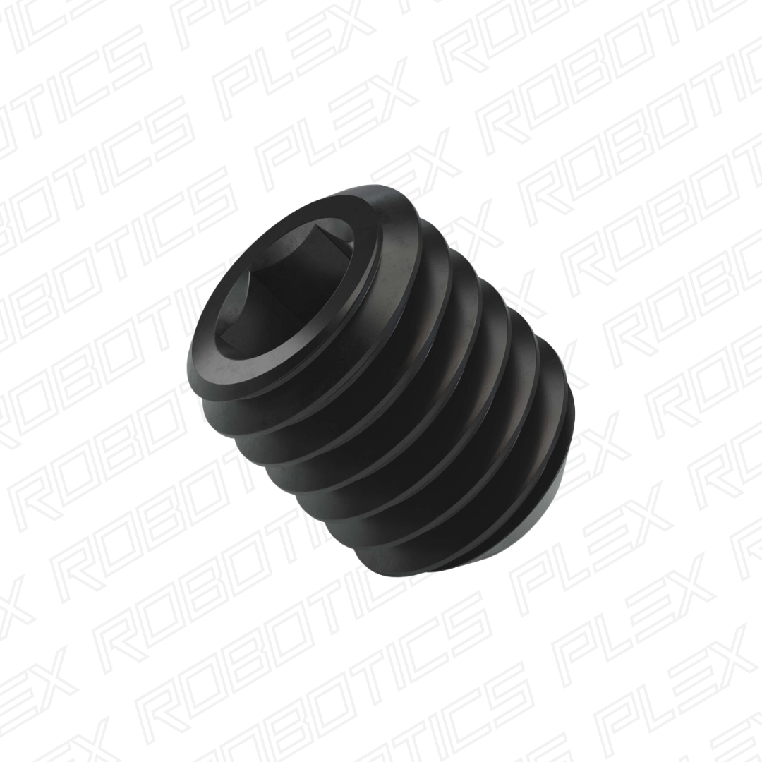 2806 Series Black Oxide Steel Cup-Point Set-Screw (M5 x 0.8mm, 6mm Length) - 25 Pack