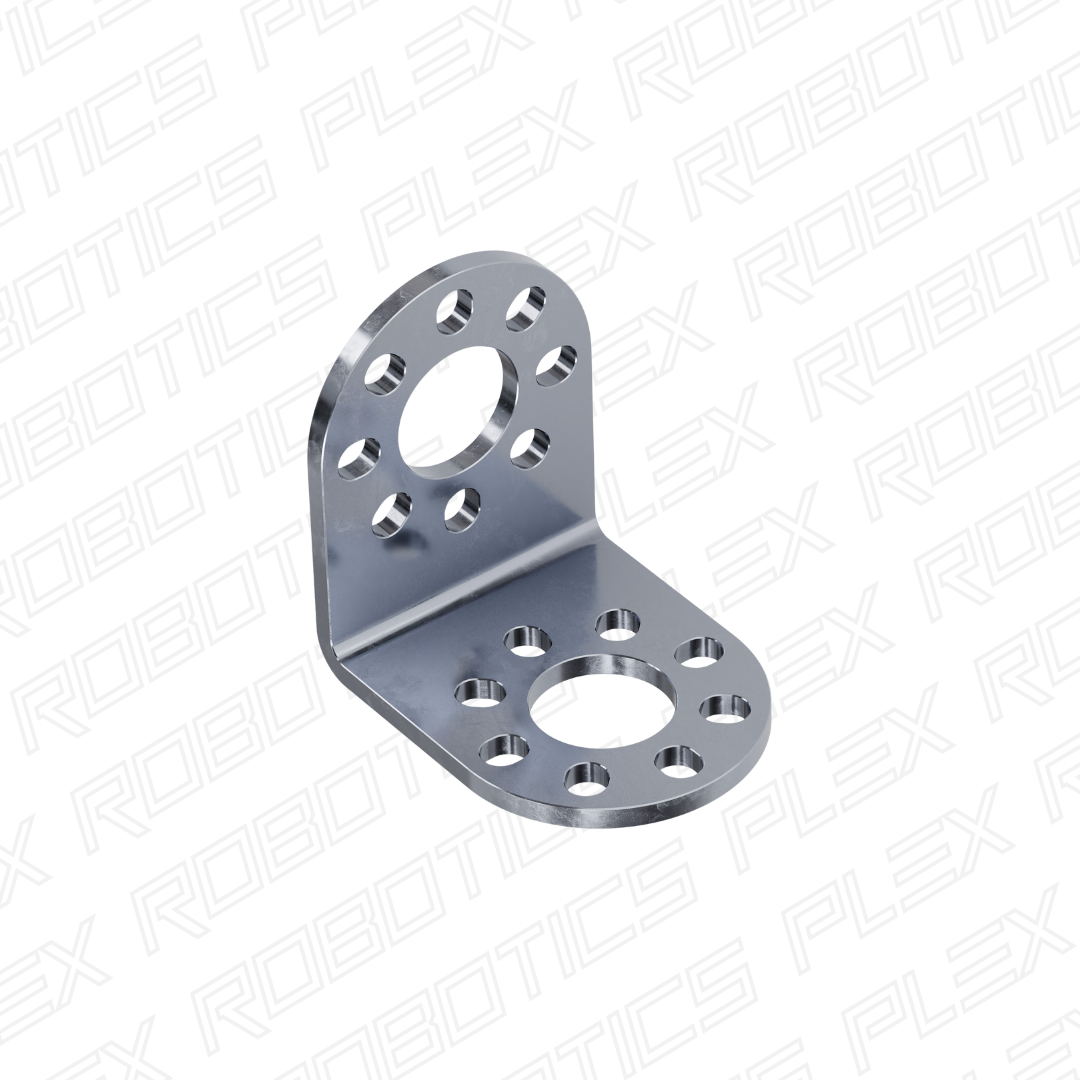 Round-End Steel L-Bracket - 2 Pack