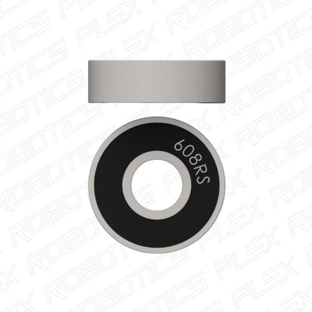 608-RS Bearing (ID=8mm, OD=22mm, W=7mm) (2 Pack)