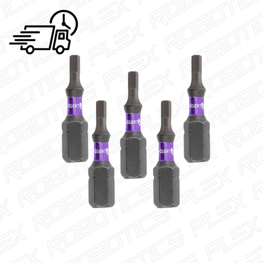 HEX3 Screwdriver Bit - 25mm (1/4" Shank) (5 Pcs.)