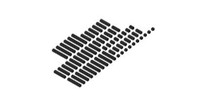 Offset Threaded Square Beam Bundle (64 pack)