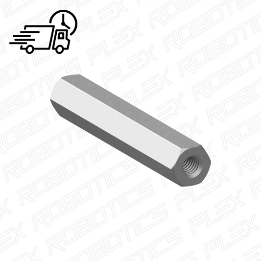 Hexagonal Standoff with Internal Thread on Both Ends (Aluminum, M4, SW = 7mm, OD = 8mm) (10 Pcs.)