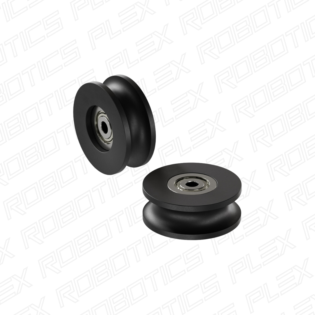 U-Wheel (8mm Groove, 4mm ID Bearings, 32mm Diameter) - 2 Pack