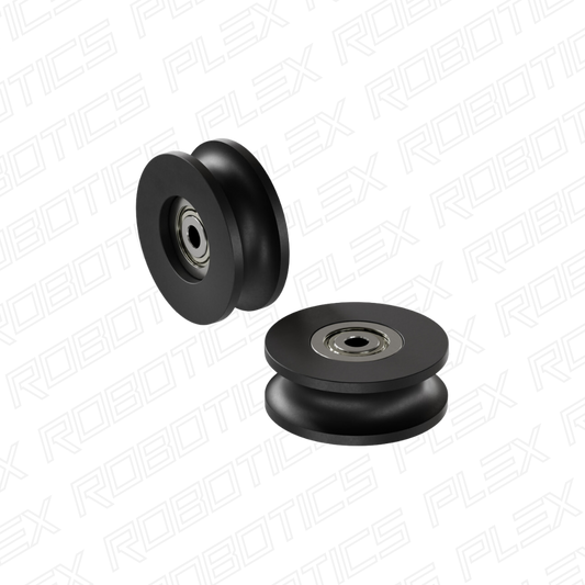 U-Wheel (8mm Groove, 4mm ID Bearings, 32mm Diameter) - 2 Pack