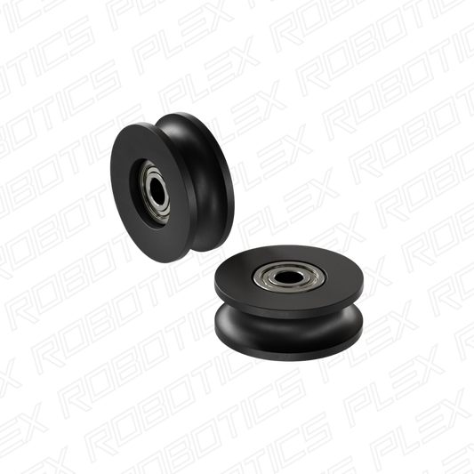 U-Wheel (8mm Groove, 6mm ID Bearings, 32mm Diameter) - 2 Pack