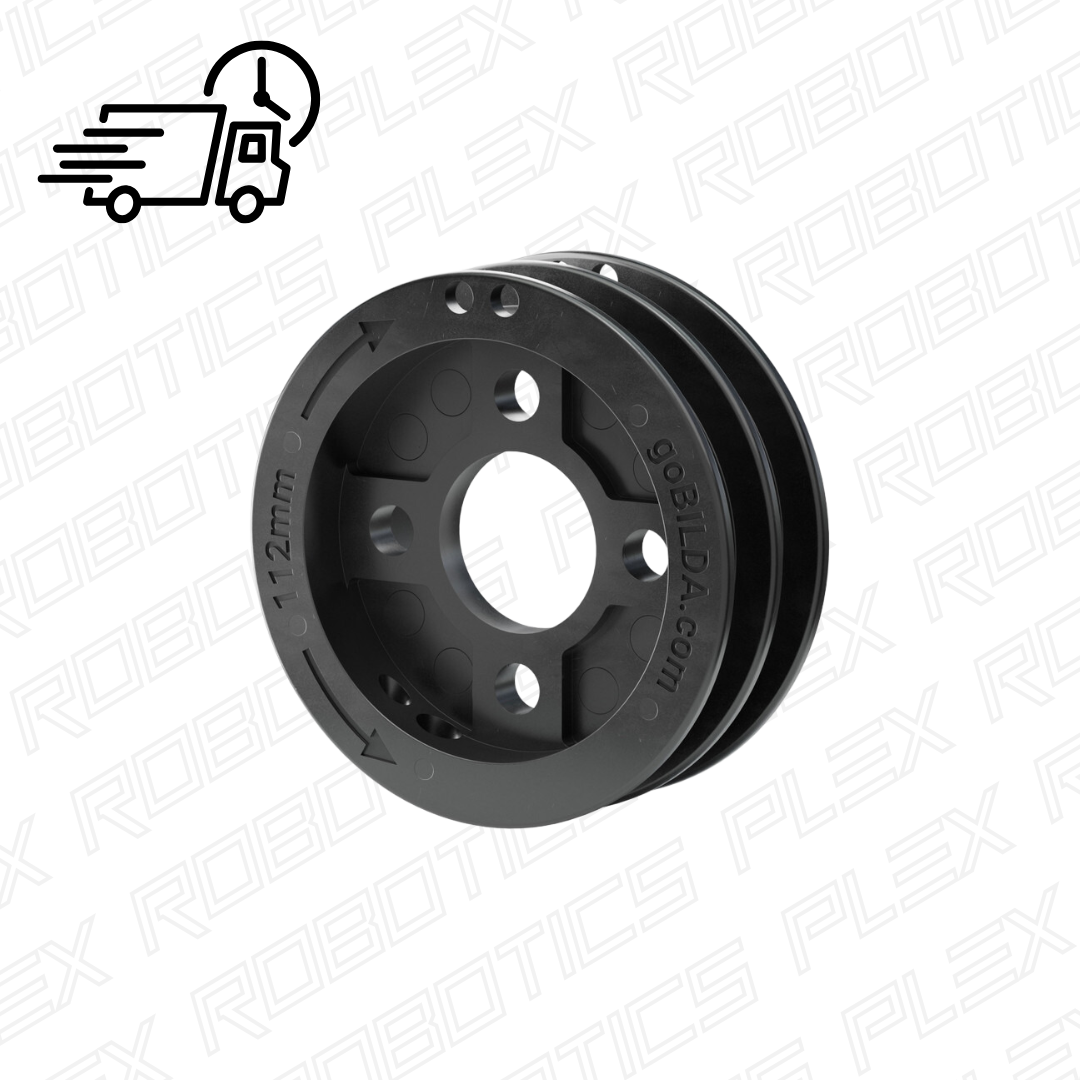 3407 Series Hub-Mount Winch Pulley (Dual Spool, 112mm Circumference)