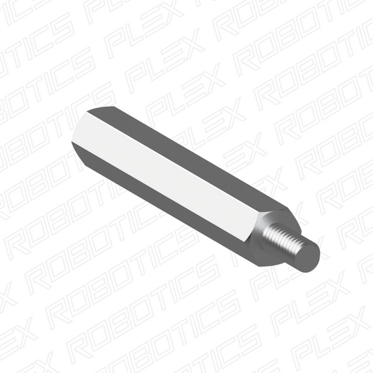 Hexagonal Standoff with Internal and External Threaded Ends (Aluminum, M4, SW = 7mm, OD = 8mm) (10 Pcs.)